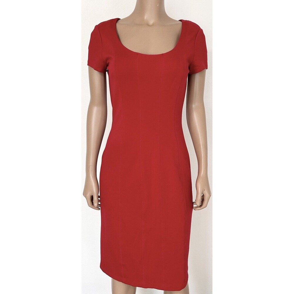 Brooks Brothers Red Dress Sheath Sz 2 Small Woman's Career Work Cocktail Classic